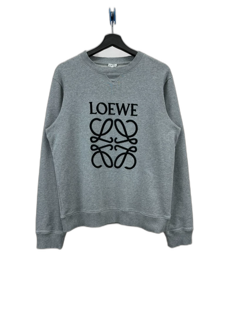 Loewe Gray Logo Embroidery Sweatshirt M
