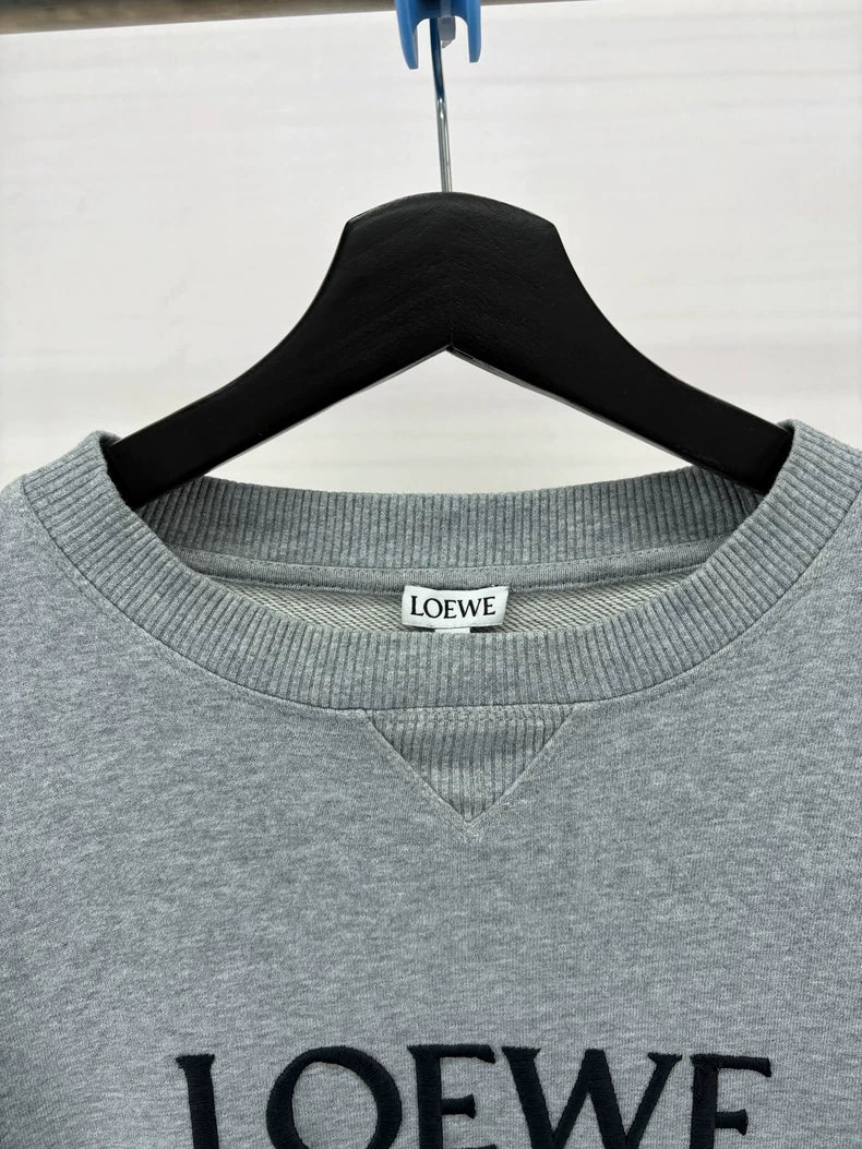Loewe Gray Logo Embroidery Sweatshirt M