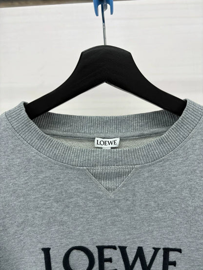 Loewe Gray Logo Embroidery Sweatshirt M