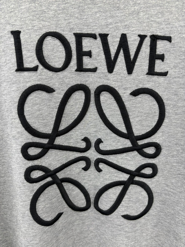 Loewe Gray Logo Embroidery Sweatshirt M