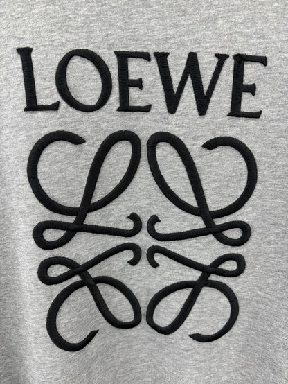 Loewe Gray Logo Embroidery Sweatshirt M