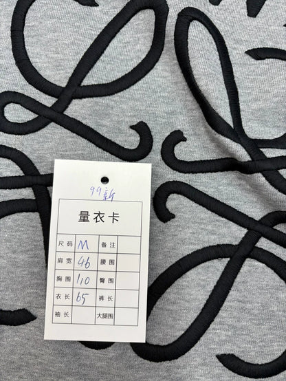 Loewe Gray Logo Embroidery Sweatshirt M
