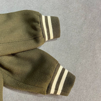 Saint Laurent Olive Green Wool Baseball Jacket