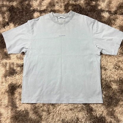 Acne Studios Logo Grey Cotton T-Shirt