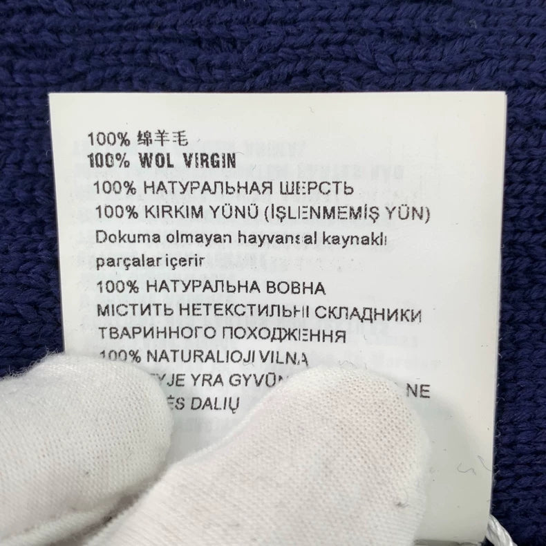 MiuMiu Dark Blue Wool Collar Knit Sweater