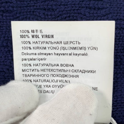 MiuMiu Dark Blue Wool Collar Knit Sweater