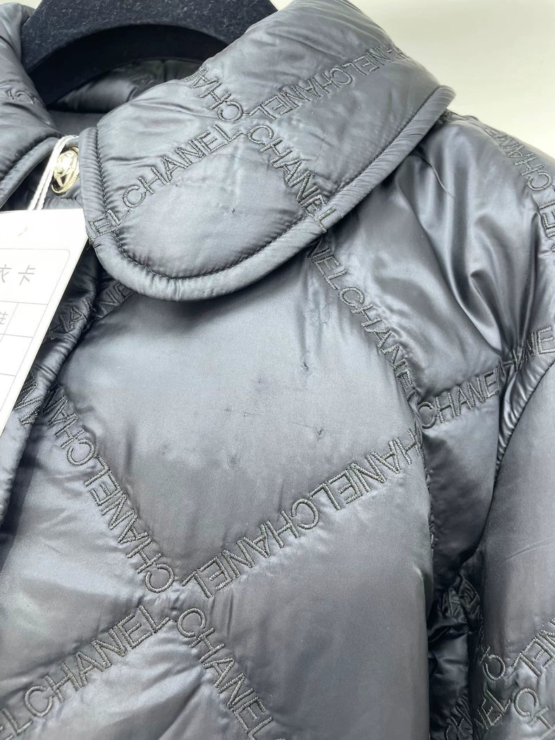 Chanel Embroidered Logo Cotton Jacket