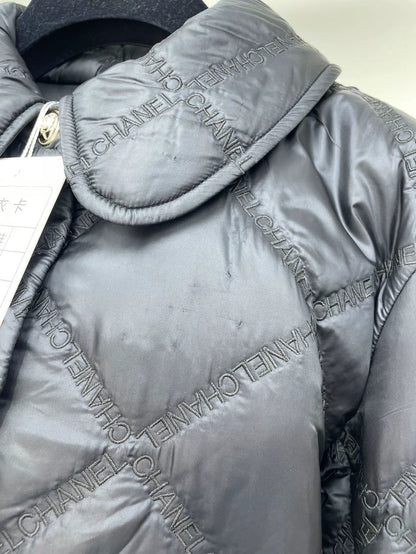 Chanel Embroidered Logo Cotton Jacket