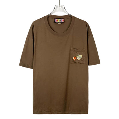 Gucci Brown Logo Cotton T-Shirt Size Medium