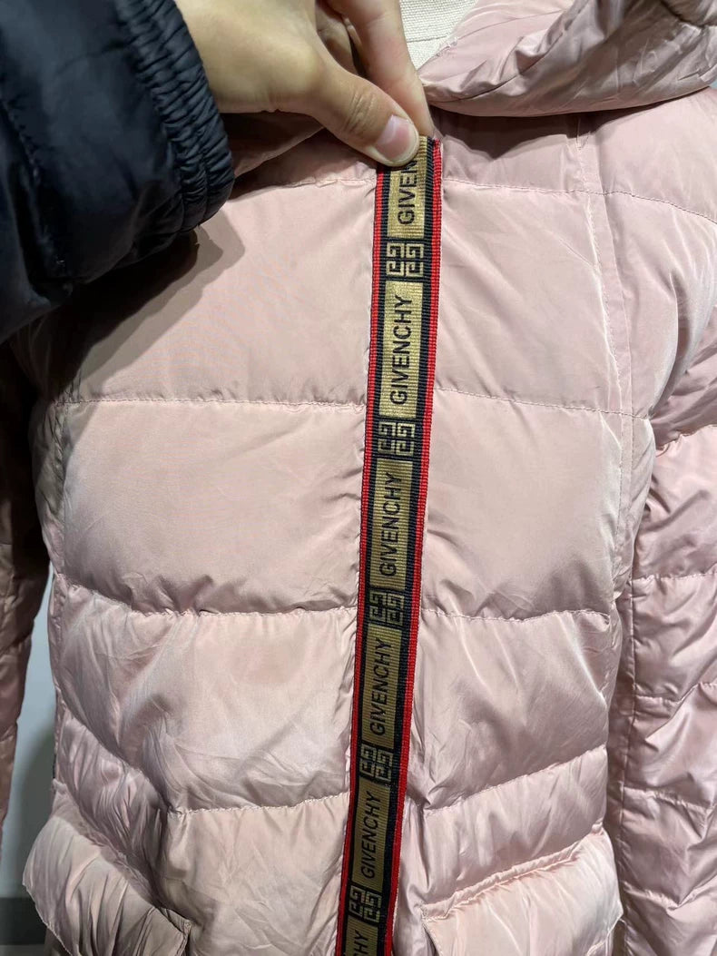 Givenchy Pink Hooded Puffer Coat