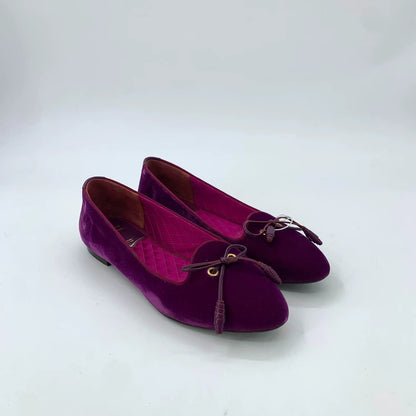 Tom Ford Purple Bow Flat Shoes