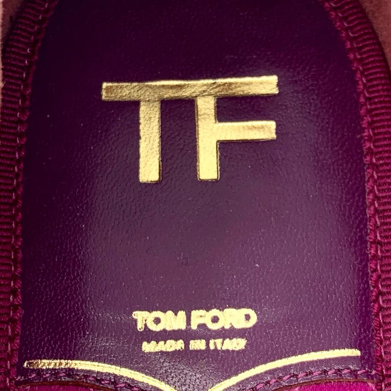 Tom Ford Purple Bow Flat Shoes