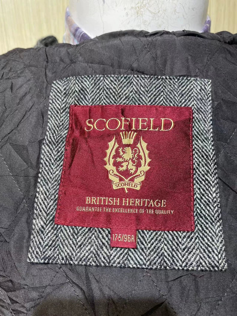 Stylish Gray Herringbone Wool Coat