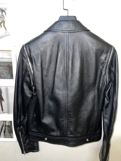 Saint Laurent Black Five-Zip Leather Jacket