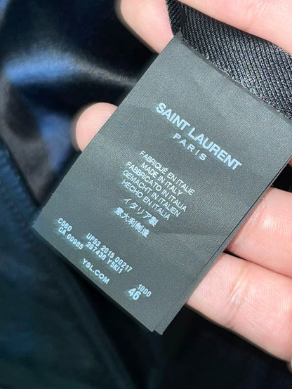 Saint Laurent Black Five-Zip Leather Jacket