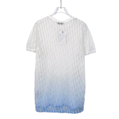 Dior Gradient Logo Print Short Sleeve T-Shirt