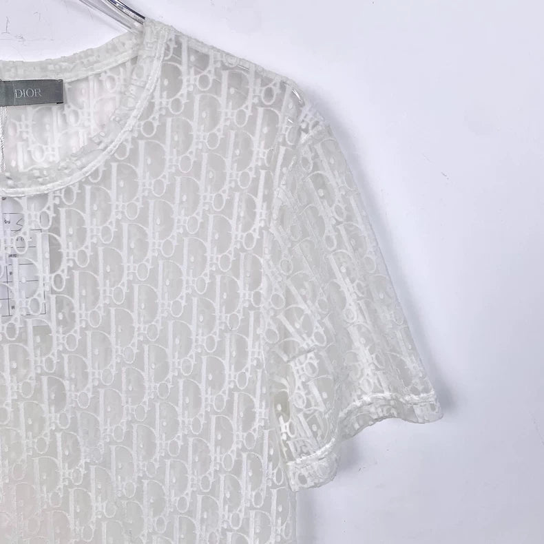 Dior Gradient Logo Print Short Sleeve T-Shirt