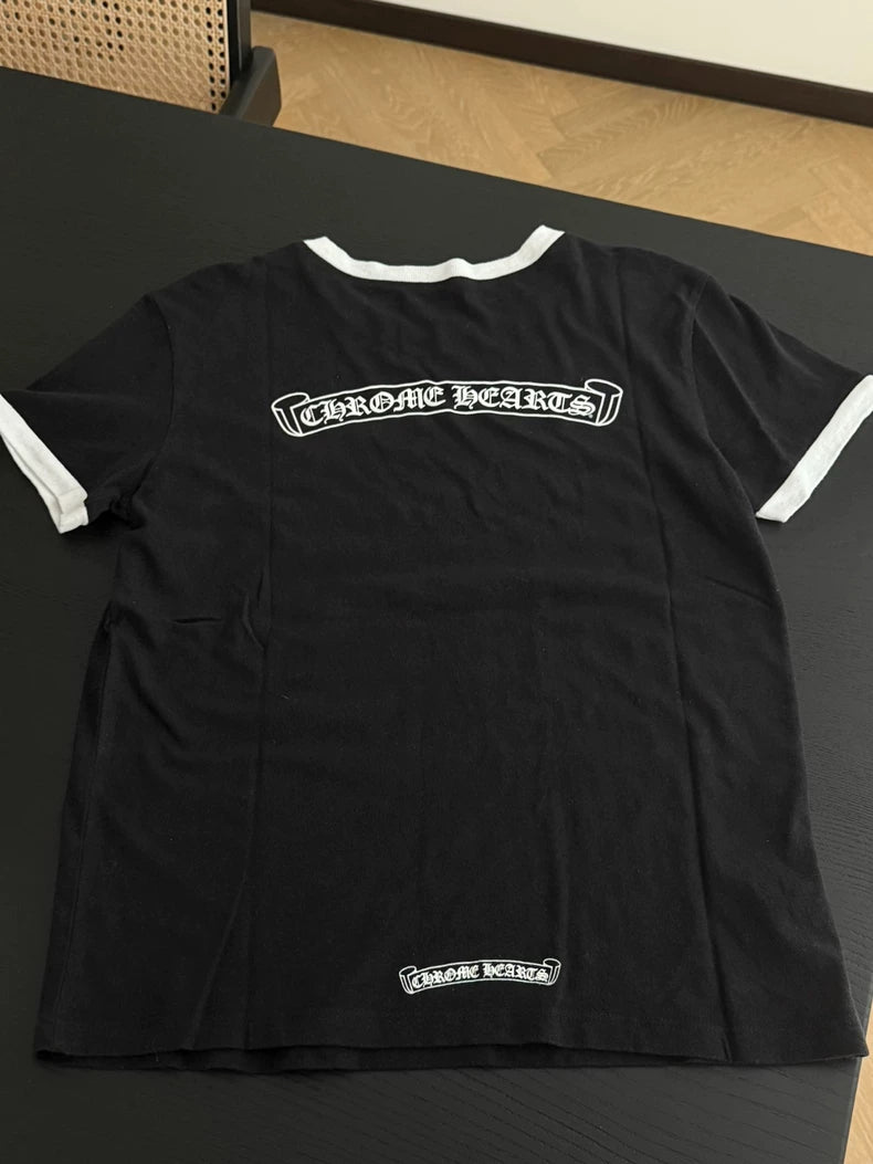 Chrome Hearts Black Ringer Tee with Logo