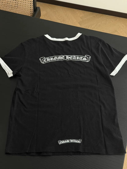 Chrome Hearts Black Ringer Tee with Logo