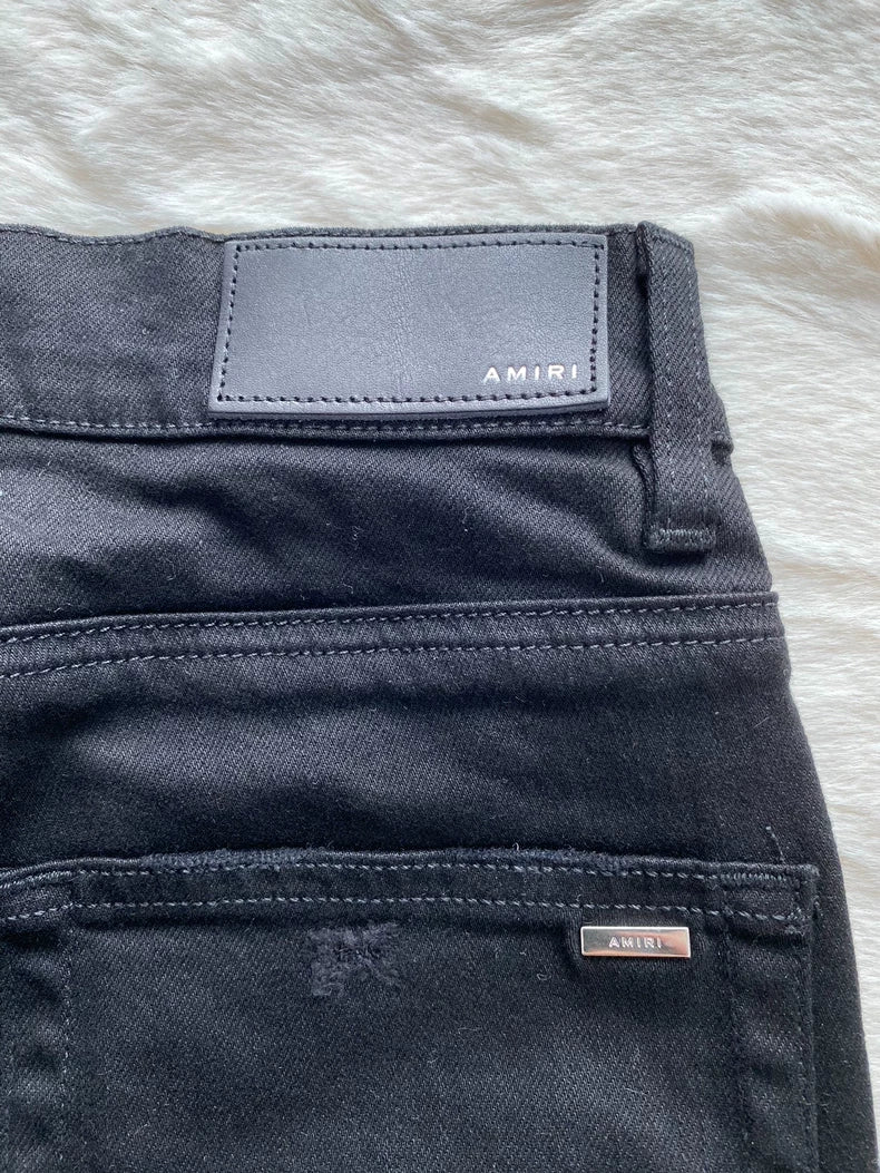 Amiri Black Watercolor MX1 Denim Pants