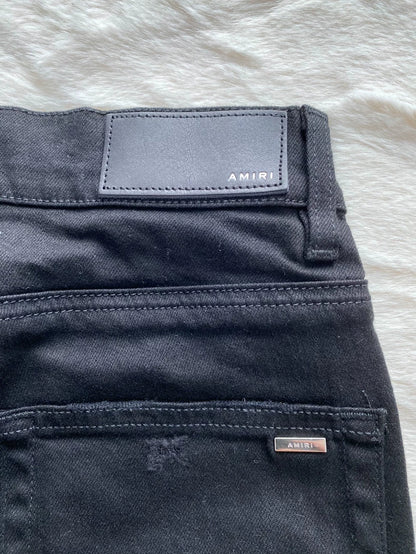 Amiri Black Watercolor MX1 Denim Pants