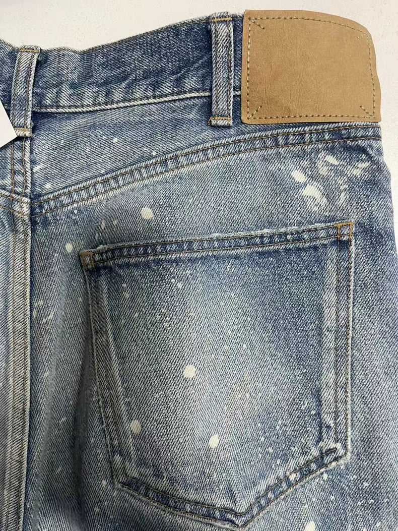 Celine Paint Splatter Denim Pants