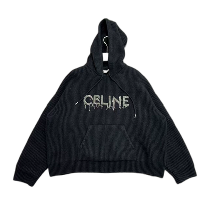Celine Hooded Sweatshirt with Logo Chain-zp
