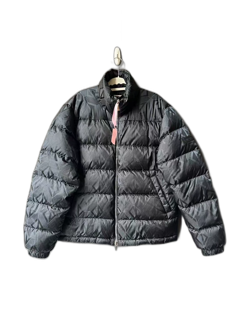 Dior Black Geometric Puffer Jacket