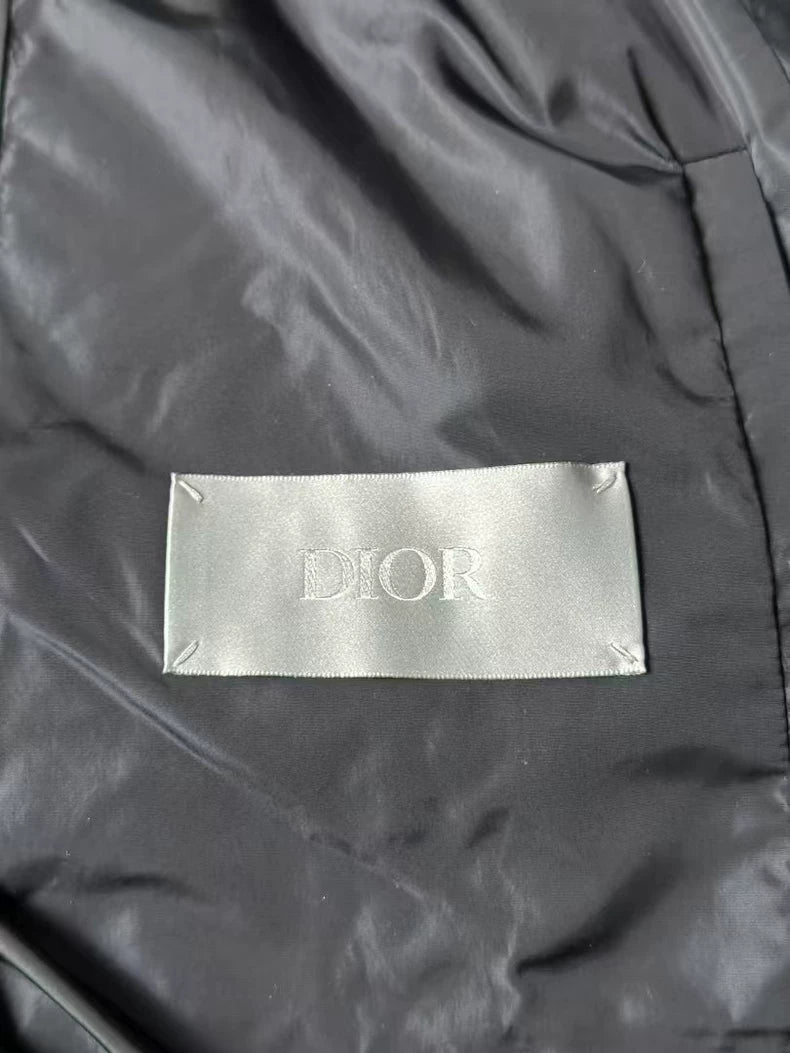 Dior Black Geometric Puffer Jacket