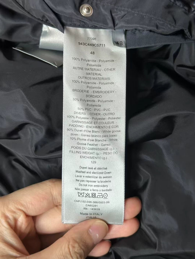 Dior Black Geometric Puffer Jacket