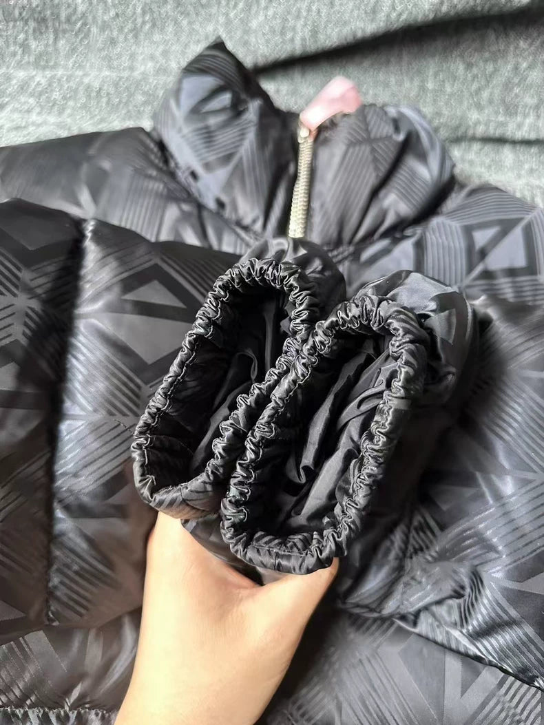 Dior Black Geometric Puffer Jacket