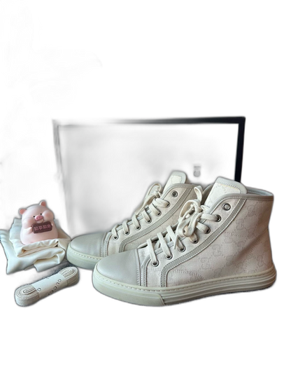 Gucci GG Vintage High-Top Canvas Sneakers