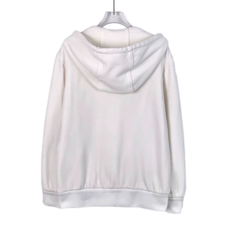 Gucci White Hooded Zip Sweatshirt