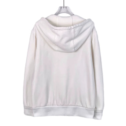 Gucci White Hooded Zip Sweatshirt