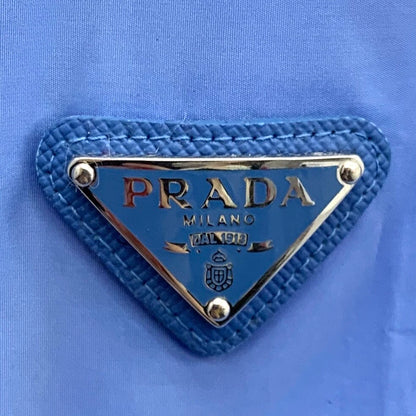 Prada Blue Hooded Jacket with Triangle Logo