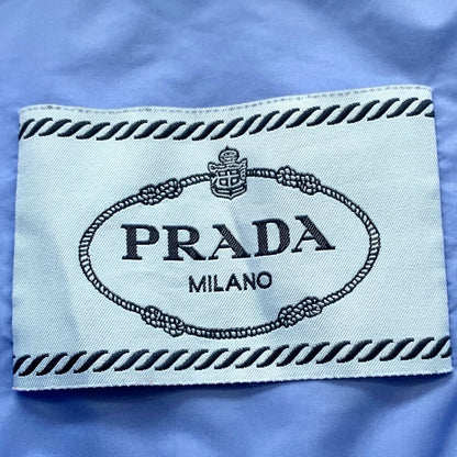 Prada Blue Hooded Jacket with Triangle Logo