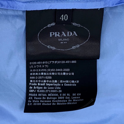 Prada Blue Hooded Jacket with Triangle Logo