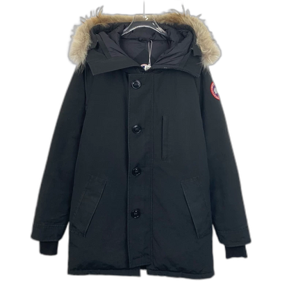 Canada Goose Black Hooded Parka with Fur Trim