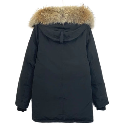 Canada Goose Black Hooded Parka with Fur Trim