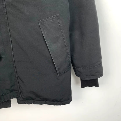 Canada Goose Black Hooded Parka with Fur Trim