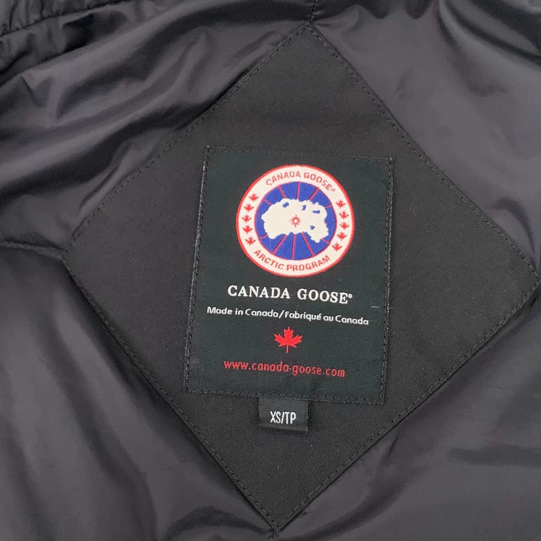 Canada Goose Black Hooded Parka with Fur Trim