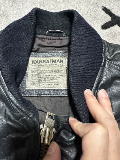 Kansai Yamamoto 90s Leather Bomber Jacket