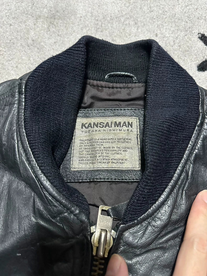 Kansai Yamamoto 90s Leather Bomber Jacket