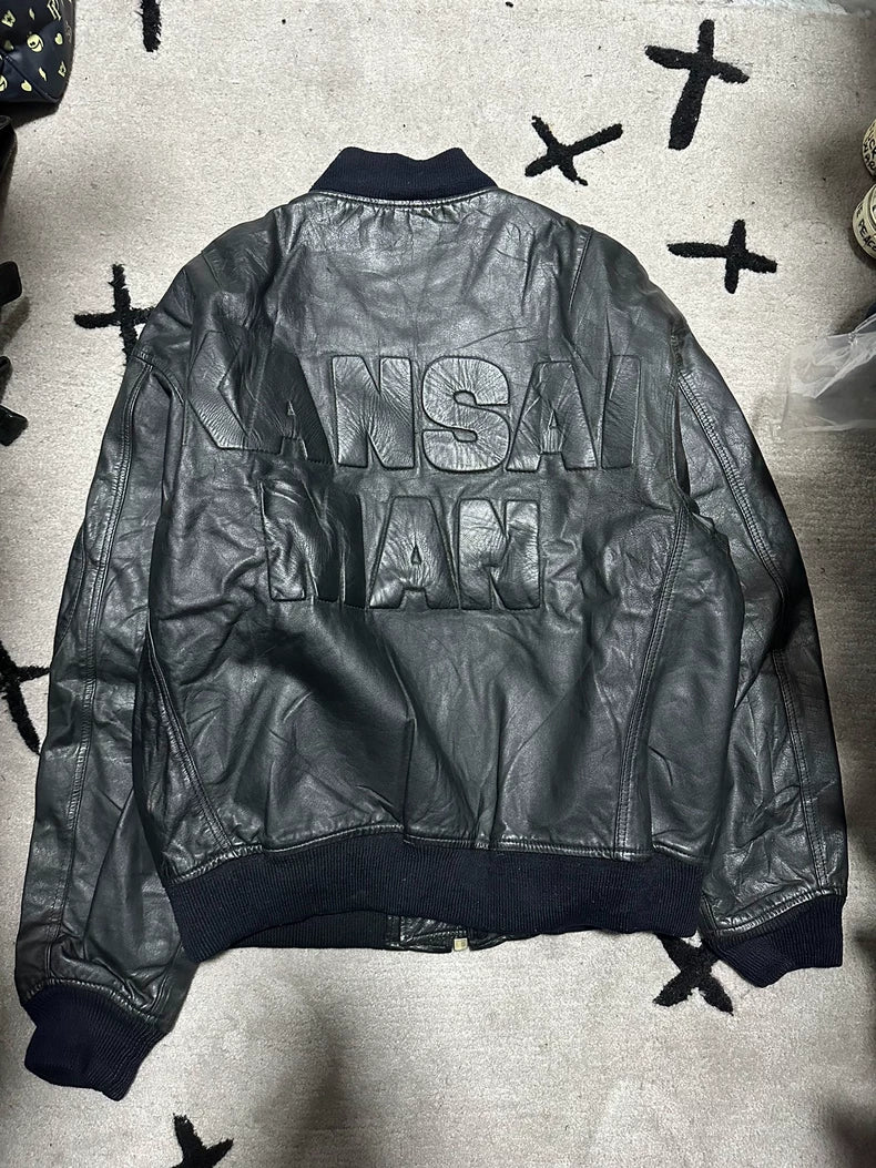 Kansai Yamamoto 90s Leather Bomber Jacket