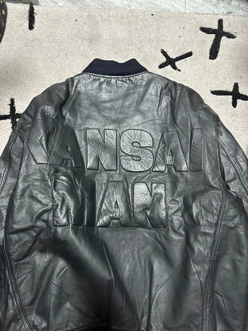 Kansai Yamamoto 90s Leather Bomber Jacket
