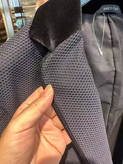 GIORGIO ARMANI Smart Velvet Trim Blazer-zp