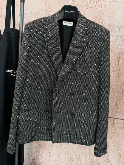 Saint Laurent Double Breasted Suit Coat