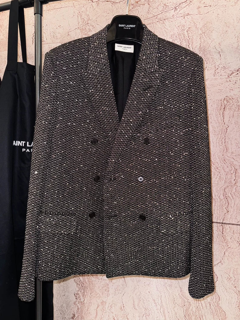 Saint Laurent Double Breasted Suit Coat