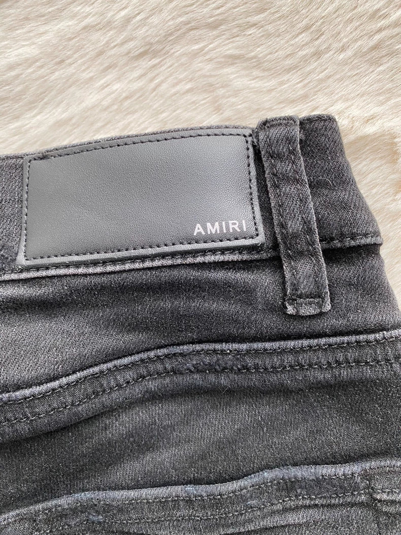Amiri Black Patchwork Denim Pants