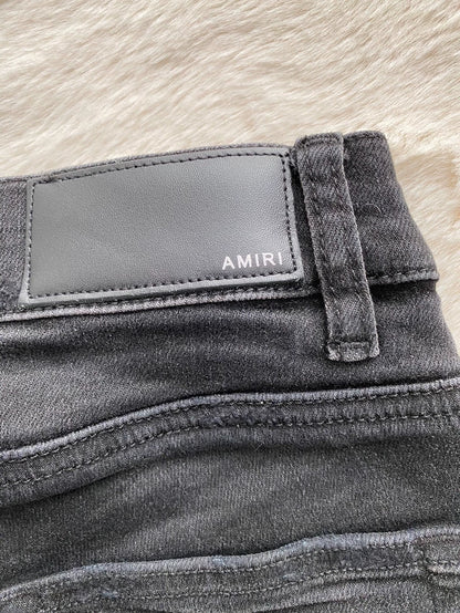 Amiri Black Patchwork Denim Pants